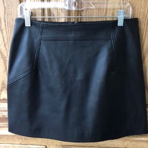 Black Leather Mini Skirt
